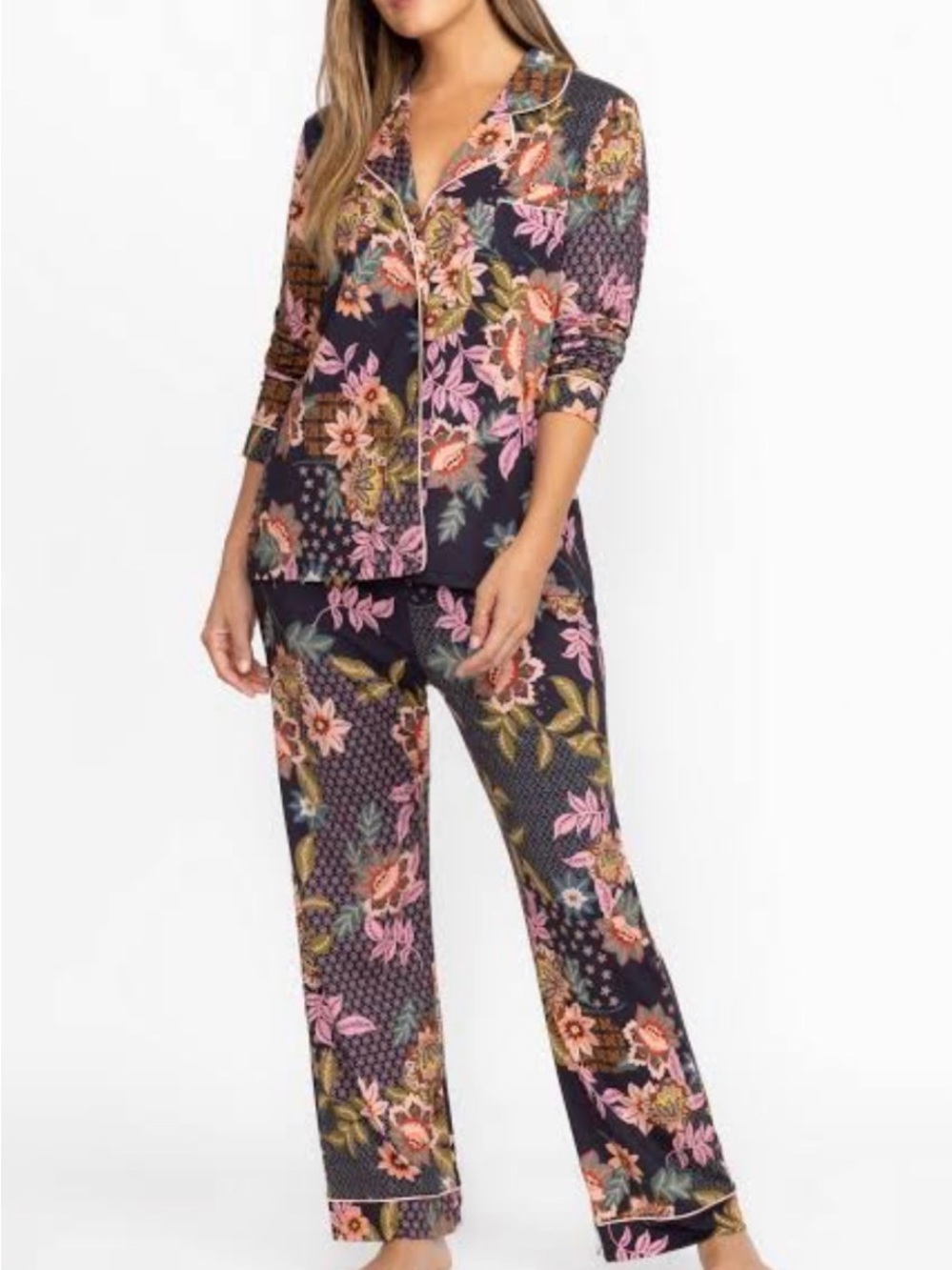 Johnny Was THE CARLY PJ SET XXL Pajama Pants and long sleeve Floral Boho
